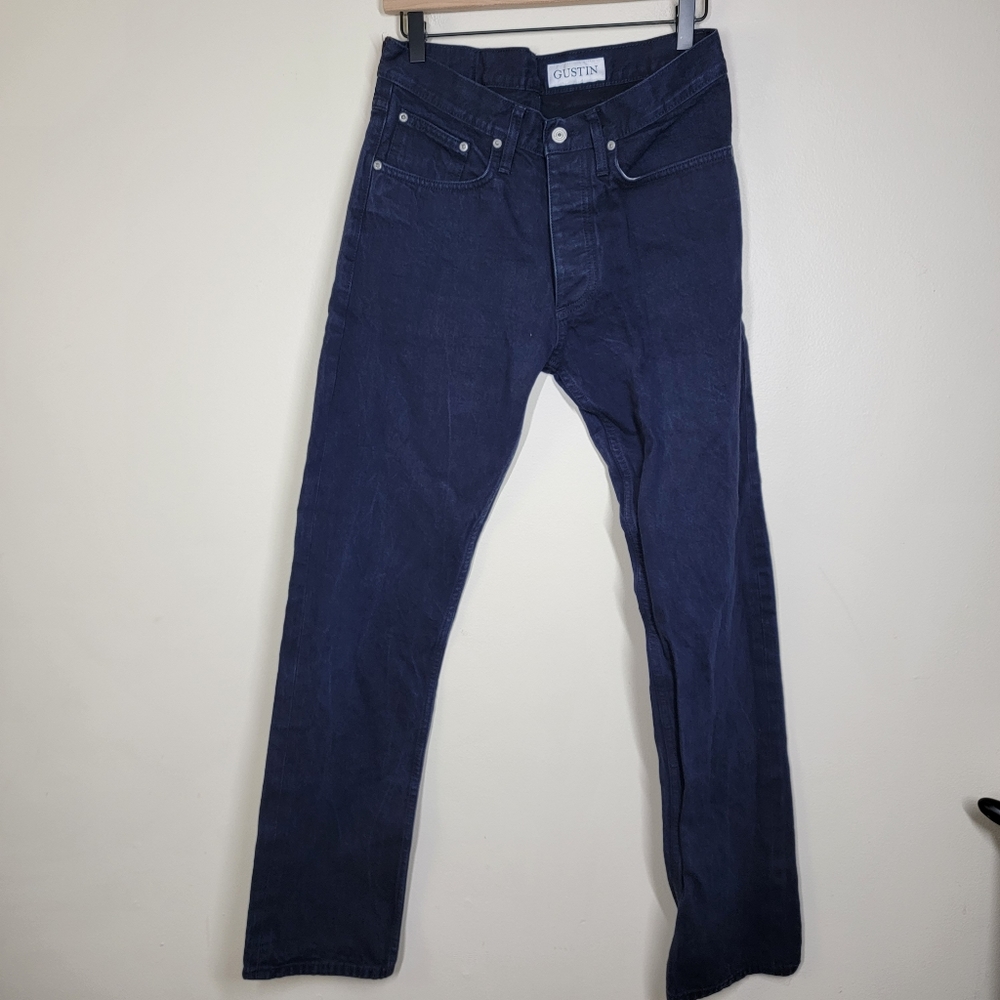 Gustin straight leg button fly selvedge jeans size 32